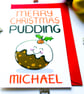 Personalised Christmas Pudding Xmas Card, For Niece, Nephew, Godson, Goddaughter - Image 7