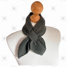 Hand knitted Ascot scarf
