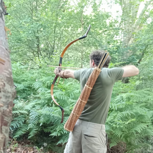 Wicker Arrow Quiver - Traditional-Primitive Archery Gift