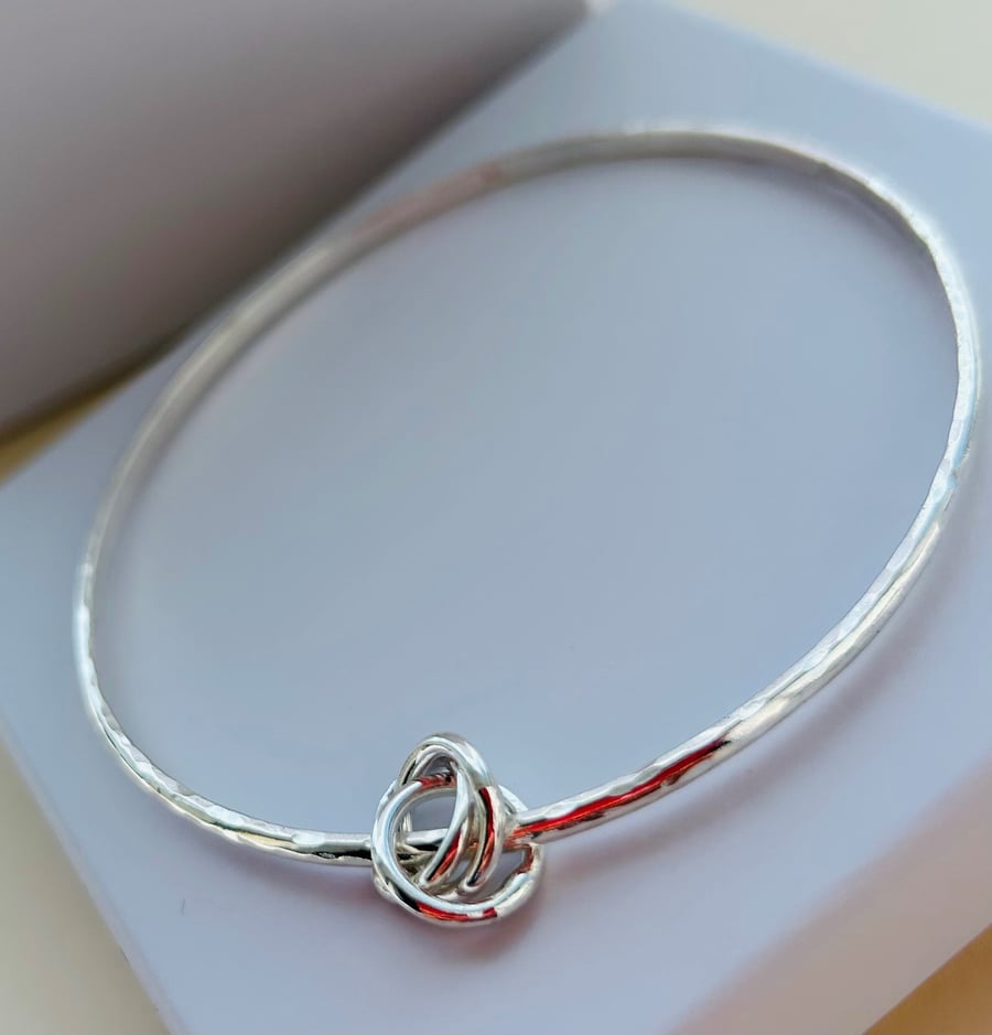Love Knot Sterling Silver Bangle
