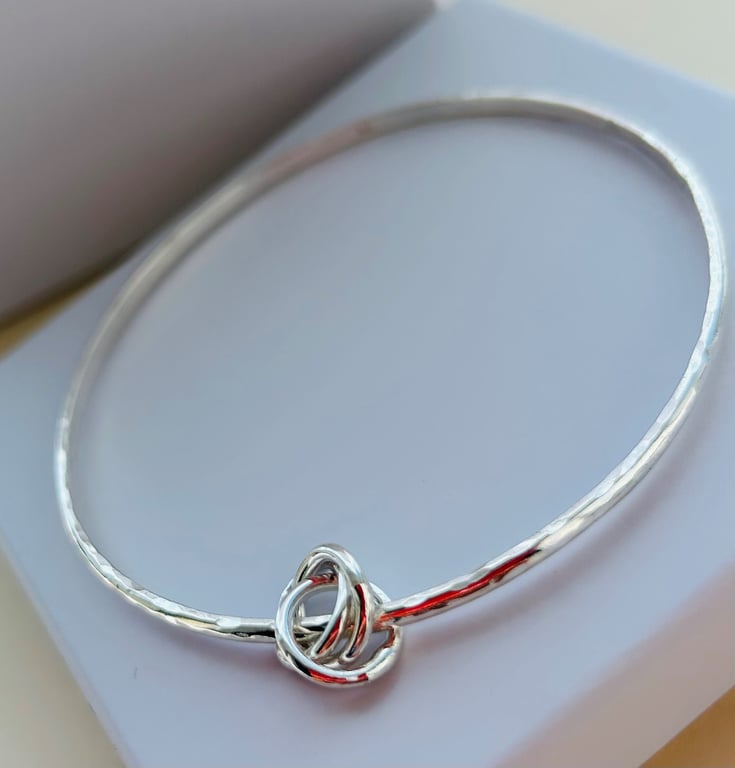 Love Knot Sterling Silver Bangle