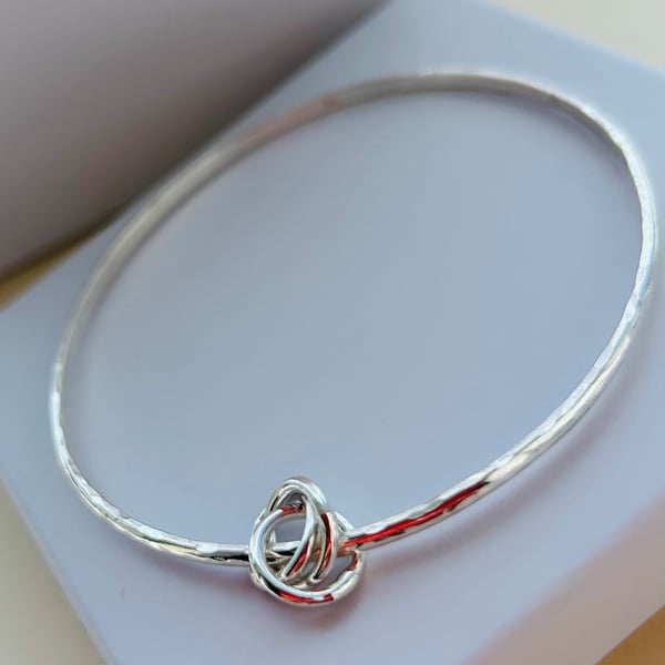Love Knot Sterling Silver Bangle