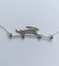 Sterling silver and Iolite leaping Hare necklace - Image 4