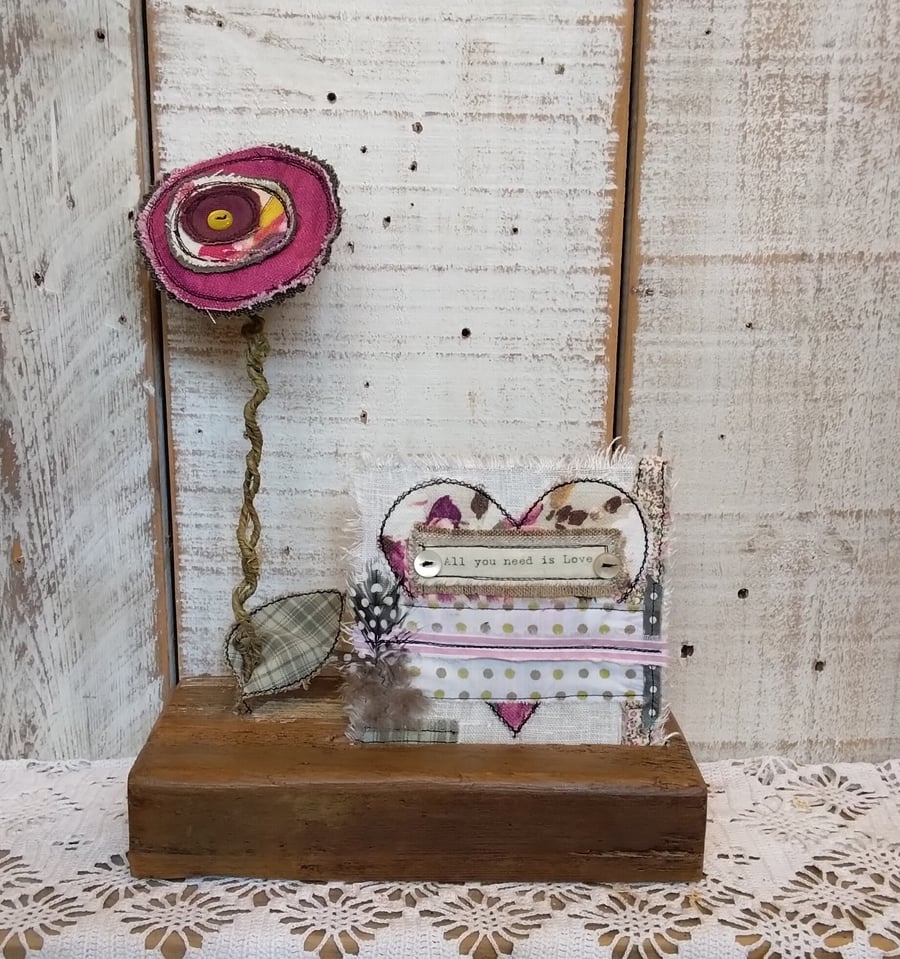 " All you need is love "  everlasting bloom decoration 