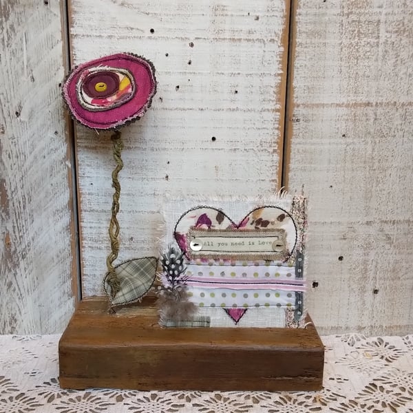 " All you need is love "  everlasting bloom decoration 