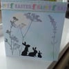 Countryside bunnies Easter card