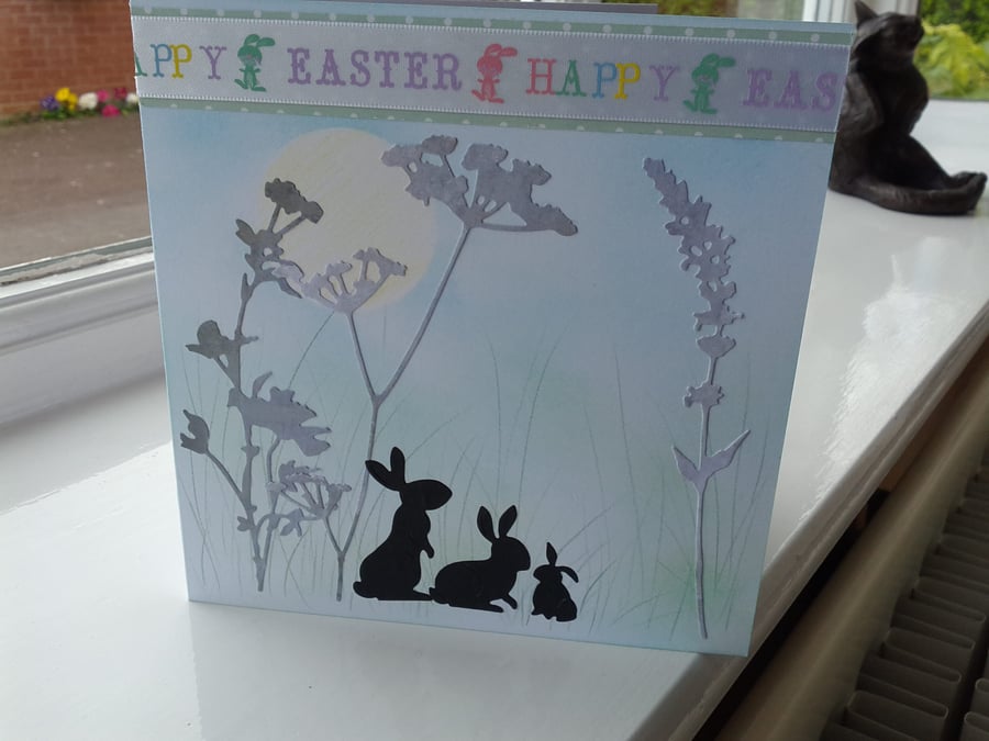 Countryside bunnies Easter card