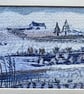 Bothy in the snow, original embroidered textile print - Image 6