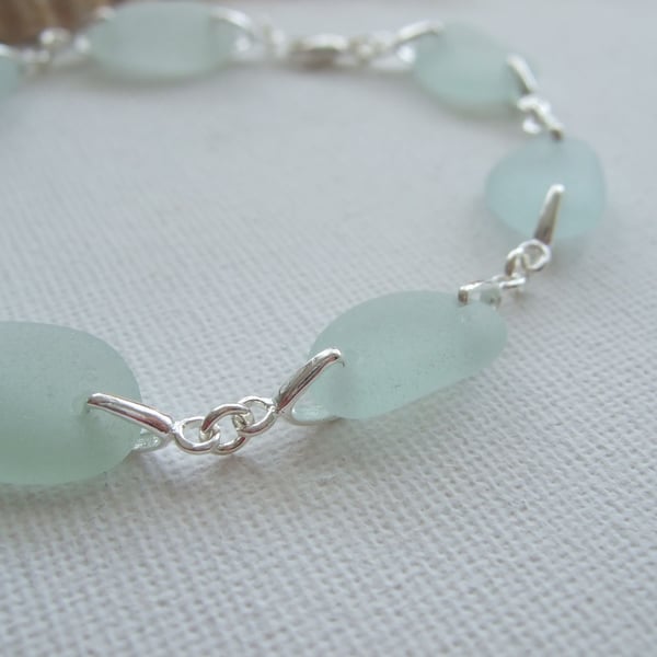 Scottish sea glass bracelet, mermaid bracelet, beach glass bracelet custom