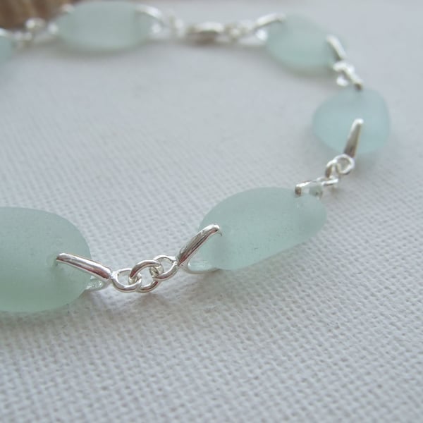 Scottish sea glass bracelet, mermaid bracelet, beach glass bracelet custom
