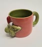 Fungus Ceramic Mug, Coral and Green  - Image 3