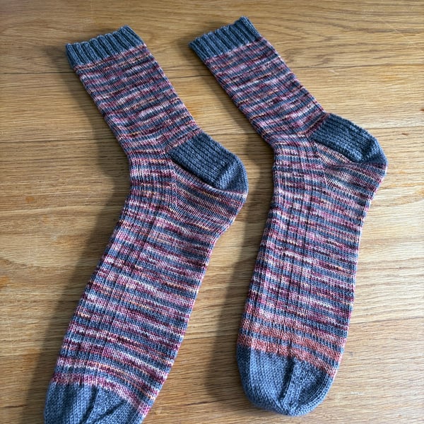 Embers and Ashes. Handknitted socks. 11-13UK