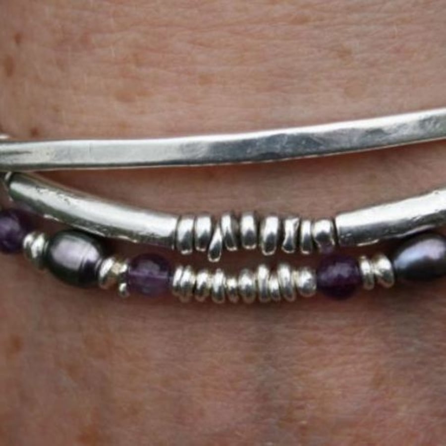 Macaroni Bracelet, silver