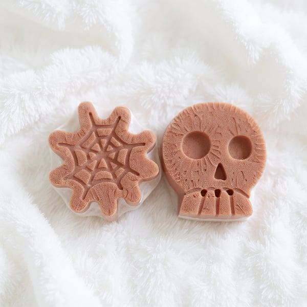 Shea Butter & Macadamia Oil Soap Duo – Skull & Web Edition