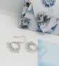 Topaz circle earrings sterling silver November birthstone - Image 4