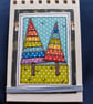Quirky art A6 reporters notebooks hand decorated with original rainbow art