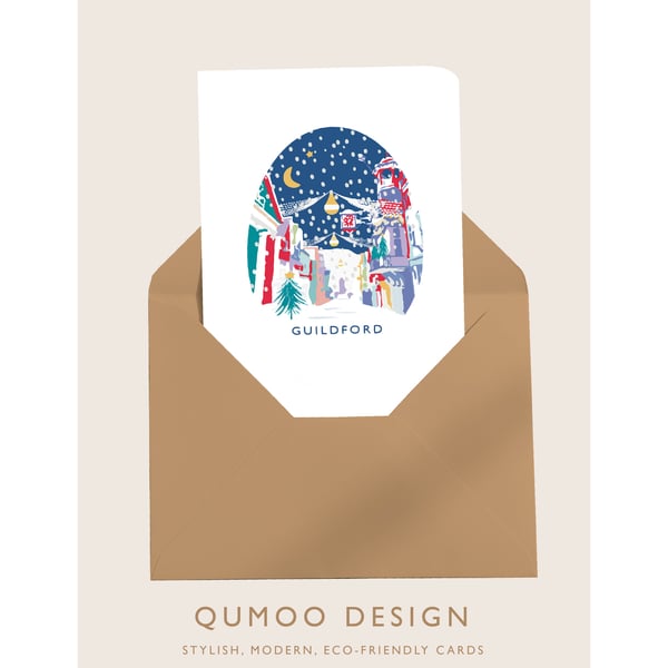 Christmas Card Guildford High Street Surrey