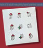 Pack of 3 adult Christmas cards, rude sweary cheeky naughty, hand painted  - Image 3