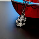 Sterling Silver Anchor With Love pendant