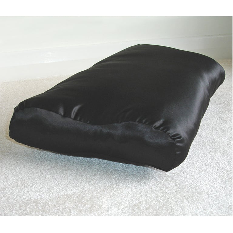 Tempur Original Neck Contour Pillow COVER ONLY Black Satin Medium