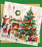 Christmas Tree & Fireplace – Premium Festive Greeting Card