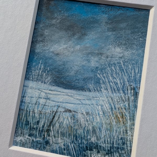 Lost - Original miniature. A5 Mounted. Mixed Media