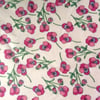 Liberty Fabric 10" Square : ROS Pink Floral Pansies