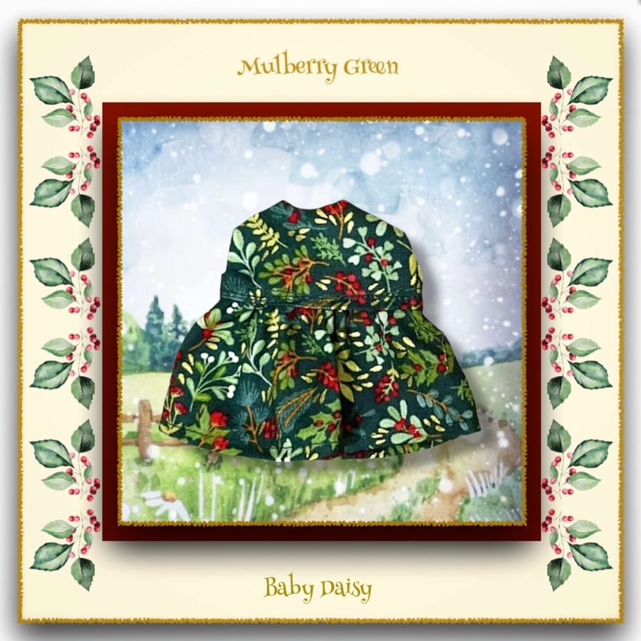 Mistletoe and Holly Dress for Baby Daisy 