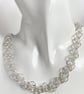 Zig Zag Sterling Silver Chainmaille Chain Choker Necklace in Three Lengths - Image 10