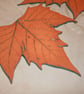 Handmade terracotta ceramic leaf decoration - Image 1