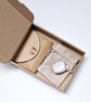 Handmade Off White Ceramic Calla Lily Worry Stone  - Image 3