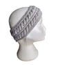 Handmade Light Grey Cable Knit Wool Headband Ear Warmer Winter Hairband Gift - Image 4
