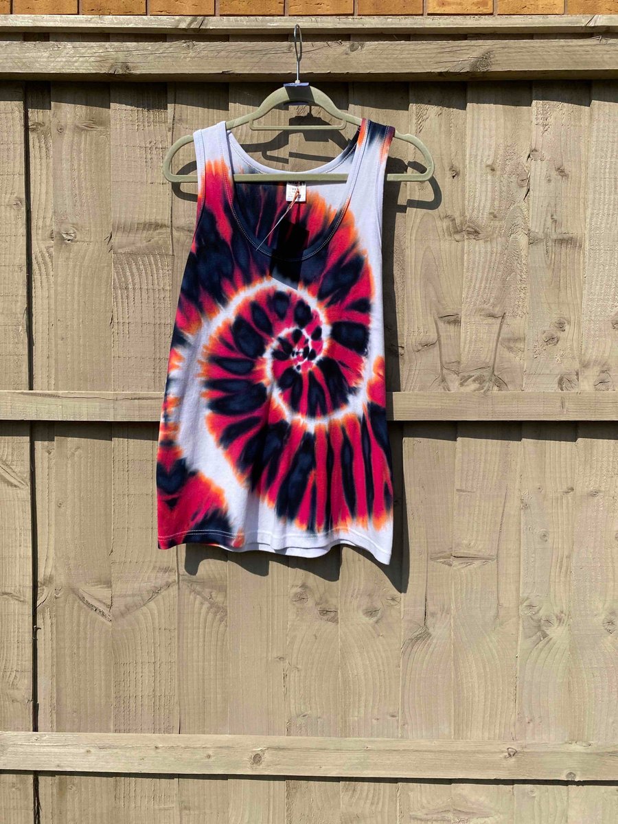 Vortex tie dye size L loose fit vest top