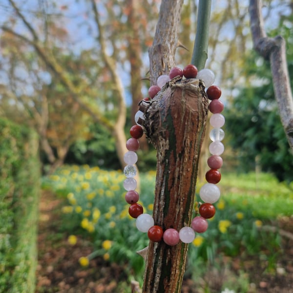 Cancer Zodiac Star Sign Gemstone Bracelet 