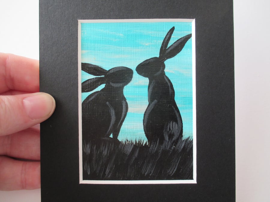 ACEO Rabbit aceo silhouette