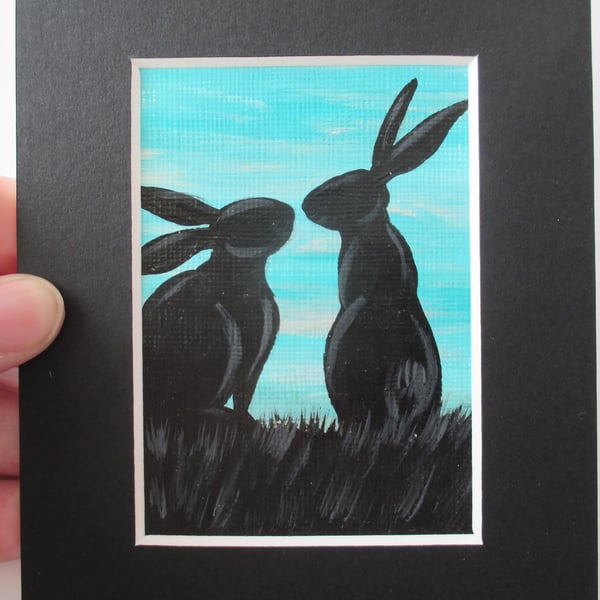 ACEO Rabbit aceo silhouette