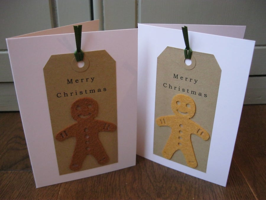 Merry Christmas Gingerbread Man Card