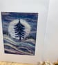 Christmas Tree Landscape Art Card. - Image 8