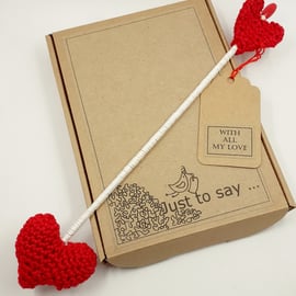  Crochet Cupid's Arrow  - Alternative to a Greetings Card 