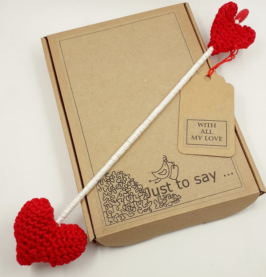  Crochet Cupid's Arrow  - Alternative to a Greetings Card 