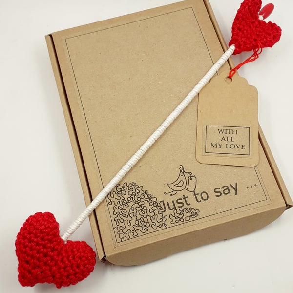  Crochet Cupid's Arrow  - Alternative to a Greetings Card 