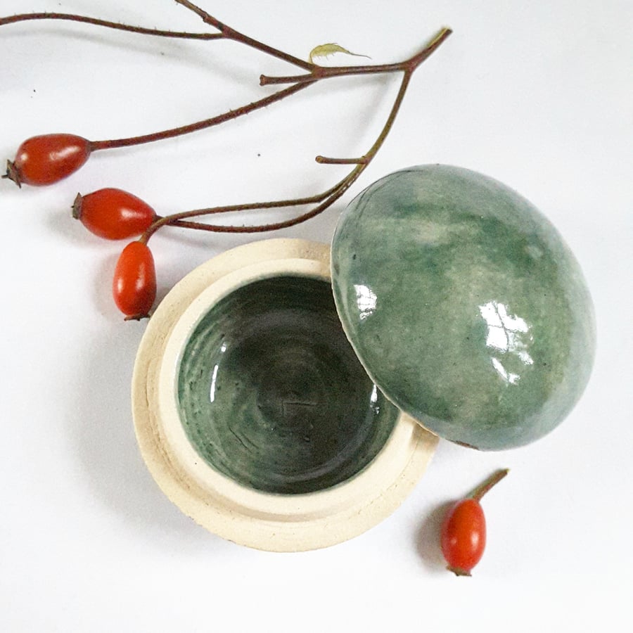 Miniature Ceramic Lidded Pot