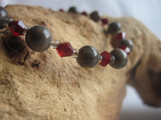 Labradorite & Austrian Crystal Gemstone Bracelet