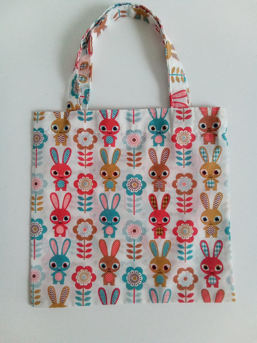 Gift bag, cloth bag, gift wrap, Easter bag, rabbits, Birthday gift bag