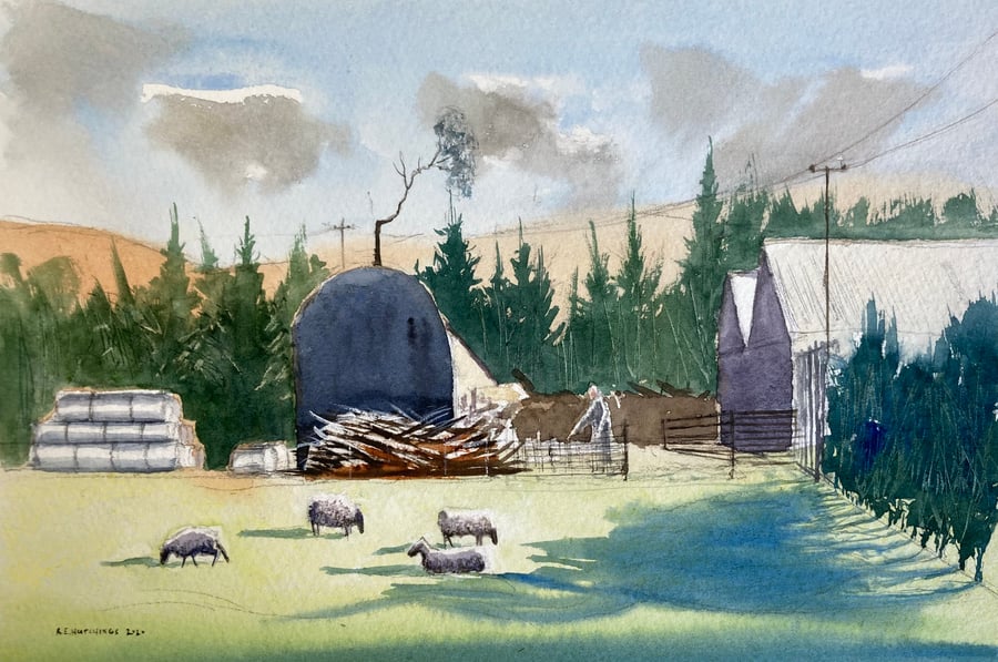 Battersby farm study (Original Watercolour)