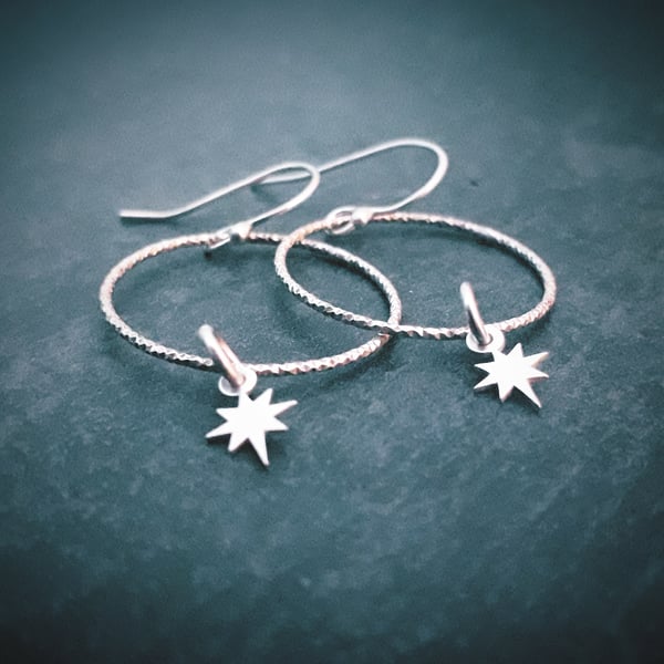 Sterling Silver Earring Dangles - Little Stars, Celestial Jewellery 