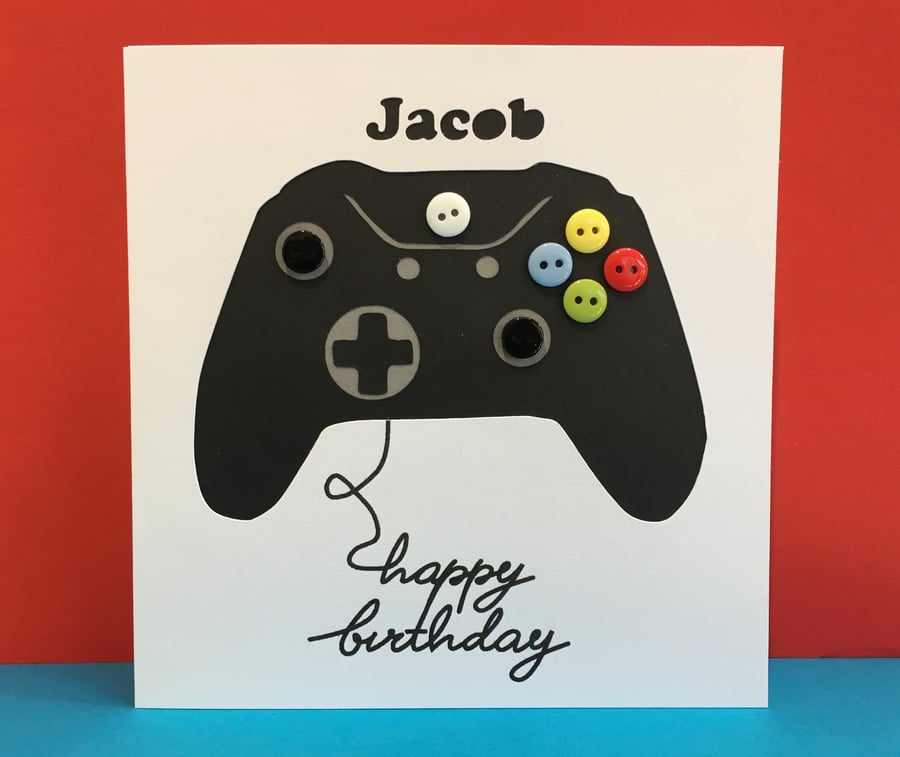 Gaming Birthday Card, Gaming Card, Controller, Games Console