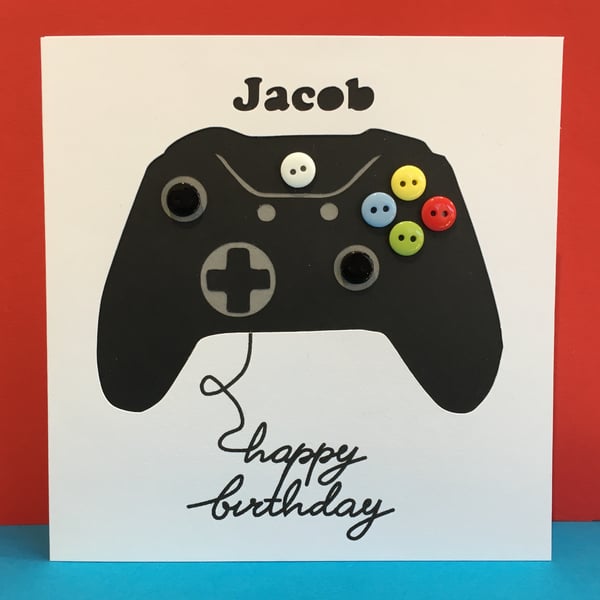 Gaming Birthday Card, Gaming Card, Controller, Games Console