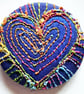 Buttons 1 inch button Hand Dyed Silks and Cottons Free Machine Embroidery Button