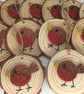 Glitter Robin wood slice hanging decorations - Image 4